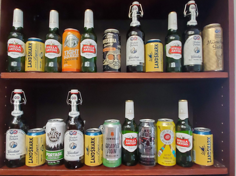 beer on a shelf