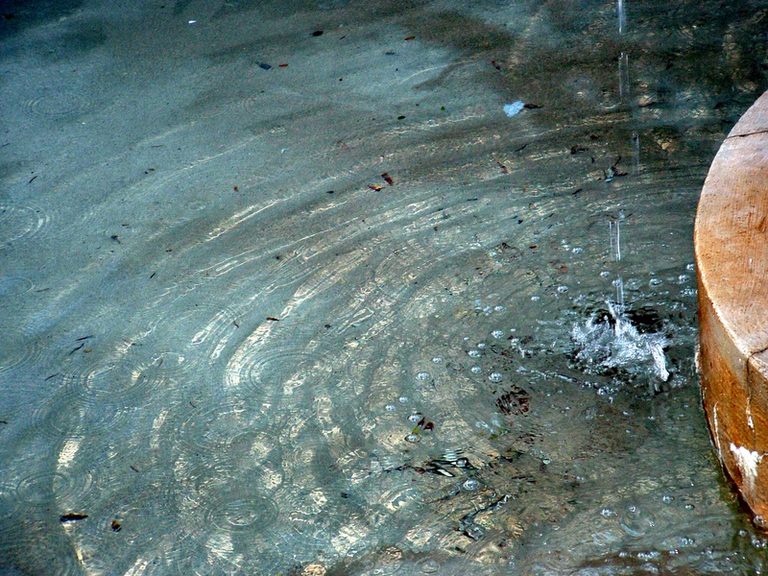 Riples of water from a fountain in Downtown Guelph
